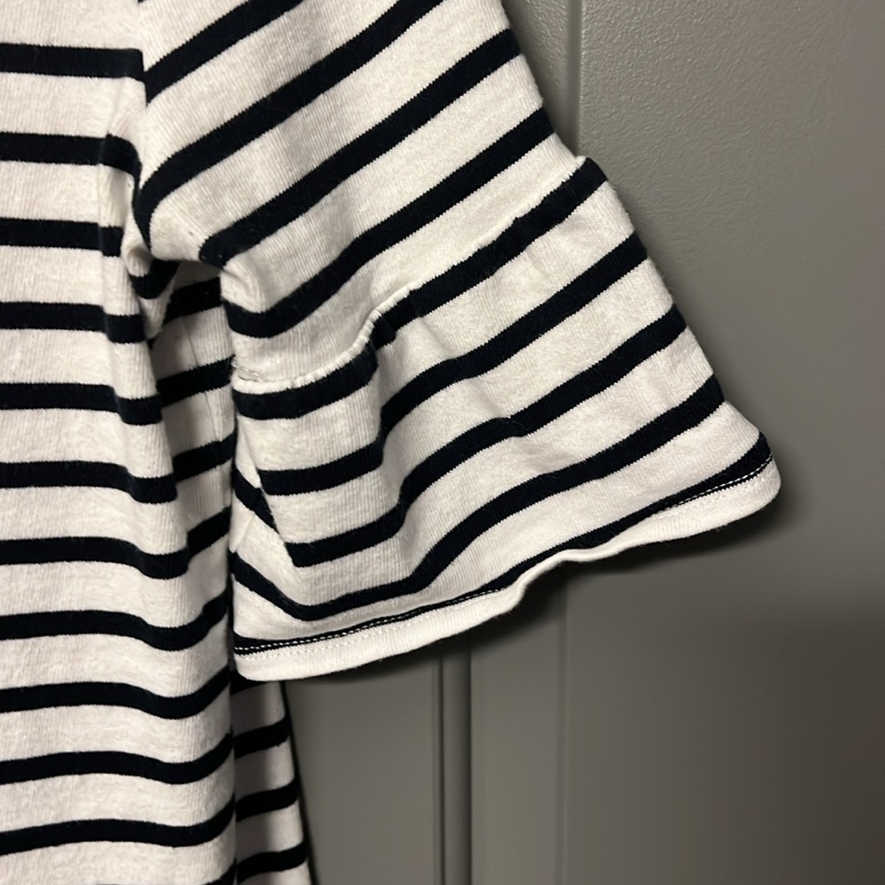 Amour Vert Bell Sleeve Striped Dress - Picture 2 of 4
